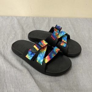 Chaco Kids Junior Chillos Slide Sandal Size 5 NWOT Dark Tie Dye FS Bnfts Chrty